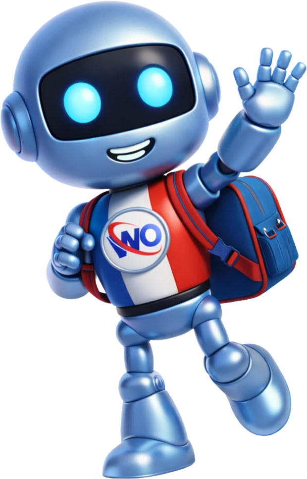 WOBI, o mascote da World Opportunity, pronto para a próxima aula